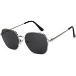 Women Grey Lens & Gunmetal-Toned Other Sunglasses with UV Protected Lens